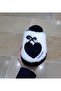 Women's Ultra Light Soundless Non-Slip Heart Figured Plush House Slippers - 2