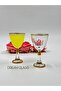 Stylish Coffee Side Cup Set with Gold Detailed Legs for 6 - 5