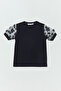 Girl's T-Shirt with Lace Sleeves - 5