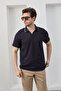 Men's Non-Shrink Cotton Fabric Slim Fit Slim Fit Polo Neck T-Shirt - 4