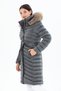 Women's Long Removable Natural Fur Hooded Padded Waist Belt Water Repellent down Coat 8529 - 3