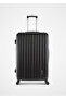 ABS Hardside Spinner Check In Medium Luggage Trolley 24 Inch Black