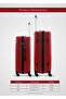 ABS Hardside Spinner Check In Medium Luggage Trolley 24 Inch Red - 4