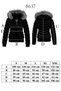 Women's Short Removable Natural Fur Hooded Padded Water Repellent down Jackets 8637 - 6