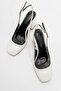 Sofia White Patent Leather Women's Heeled Shoes - 3