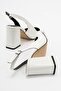 Sofia White Patent Leather Women's Heeled Shoes - 7