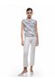 Viscose Sleeveless Degaje Collar Plaid Satin Blouse - 2