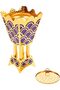 Incense Burner 11Cm X 11Cm X 22Cm Purple, Gold - 2