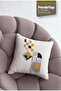 Minimal Geometric Objects Patterned 4-Piece Digital Printed Throw Pillow Pillow Case Light Powder 43x43 Cm 035 - 3