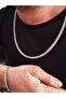 Set of 2 Thick King Model Men's Chain Necklace and Bracelet - 2