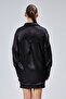 Black Satin Casual Cut Shirt - 3