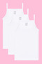 Girl's White Athlete Panties Set 3 Pack 100% Cotton - 2