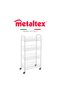 White Pisa 4-Tier Rolling Cart – Durable & Space-Saving Storage Solution - 2