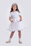 Fluffy Single Striped Tutu April 23 Eid Show Birthday Dress - 2