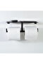 2-Pack Toilet Paper Holder with Shelf & Phone Place