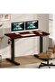 Flexispot 140 x 75cm Electric Standing Desk, Height Adjustable Workstation Desk - Apple Cherry - 2