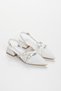 Open Back Pointed Toe Short Heel Casual Ballerina Women's Heeled Shoes - 4