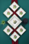 Cactus Ceramic Double Layer Presentation Plate & 6-Piece Dessert Cake Plate Cookie Serving Set - 3