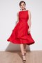 Crew Neck Regular Fit Pocketed Pleated Midi Dress DRESS 6051963