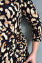 Plus Size Half Sleeve V Neck Belt Detail Leopard Print Dress 100-92 - 7