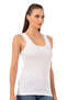Özkan 0111 Women's 100% Cotton Rib Flexible Comfortable Rib Thick Straps Knitted Undershirt - 4
