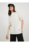 Utility Pocket Detail High Neck Oversized T-Shirt - 3