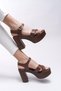 Ylllatha Women's Heeled Sandals 0012761 Brown Skin - 5