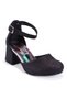 Dja76-Yb101Ky Black Orthopedic Girl's Evening Dress Shoes