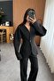 Women's Oversized Blazer Jacket Palazzo Pants Pinterest Equivalent Fitted Single Button Trendy Stylish Suit - 8