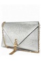 Silver Color Chain Strap Women's Portfolio & Clutch Bag (29 X 19 cm)