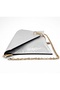 Silver Color Chain Strap Women's Portfolio & Clutch Bag (29 X 19 cm) - 4