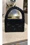 Black Parklak Covered Pearl Bead Bag - 4