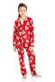 Female Child Red Teddy Bear Print Button Pajamas Set