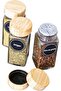 2Pcs Glass Spice Rack Salt Shaker Set with Bamboo Lid 120 ml - 4