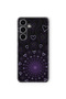Samsung Galaxy S23 Fe Compatible Purple Love Design Printed Transparent Case