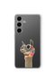 Samsung Galaxy S23 Compatible Cute Lama Design Printed Transparent Case