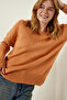 V-Neck Oversize Knitwear Sweater Peach Lbv0013 - 2