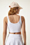White Strappy Shaping Sports Bra - Low0005 - 4