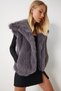Anthracite Faux Fur Vest - Lyl0003 - 2