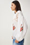 Ecru Woven Shirt - Openwork Embroidery, Lqs0007 - 2