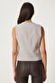 V-Neck Woven Vest Stone Llv0004 - 5