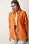 Orange Linen Ayrobin Oversize Shirt - Ldd0009 - 3