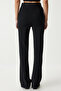High Waist Lycra Knitted Trousers Black Lrv0004 - 4