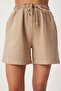 Muslin Shorts with Pockets Lmx0011 Beige - 5