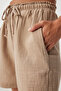 Muslin Shorts with Pockets Lmx0011 Beige - 4