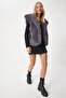 Anthracite Faux Fur Vest - Lyl0003 - 4
