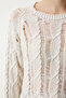 Cream Openwork Seasonal Knitwear Blouse - Lmw0001 - 7