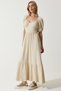 Heart Collar Textured Summer Knitted Dress Vani̇lya Lub0010 - 2