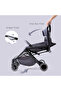 Travel Lite Stroller-SLD by Teknum-Dark Grey + Sunveno Baby Stroller Organizer/Bag-Yellow wave - 7