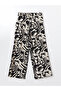 Nevavm Women's Patterned Wide-Leg Pants with Elastic Waist - 6
